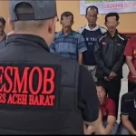 Para pejudi online yang dibekuk aparat Gabungan Satuan Reskrim dan Satuan Intelkam Polres Aceh Barat, Sabtu, 15 Juni 2024. Foto: Istimewa