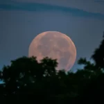 Penampakan strawberry moon. Foto: space.com