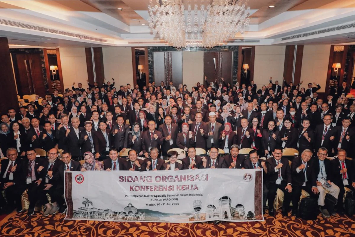 Peserta Konferensi Kerja XVI PAPDI di Hotel JW Marriot Medan, Sumatera Utara. Foto for Line1.News