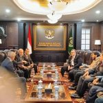 Wali Nanggroe Aceh Malik Mahmud Al Haythar dan Waliyul ‘Ahdi Muzakir Manaf menemui Ketua Mahkamah Agung Republik Indonesia, Profesor Muhammad Syarifuddin di Jakarta, Selasa, 23 Juli 2024. Foto for Line1.News