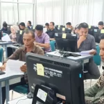 Sebanyak 262 calon anggota Panitia Pengawas Pemilihan Kecamatan (Panwascam) mengikuti tes tulis yang diadakan Panitia Pengawas Pemilihan (Panwaslih) Aceh Utara di Politeknik Negeri Lhokseumawe Sabtu, 3 Agustus 2024. Foto: Istimewa
