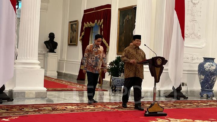 Prabowo Umumkan Susunan Kabinet Merah Putih: 7 Kemenko, 41 Kementerian Teknis