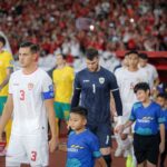 Skuad Garuda saat menghadapi australia