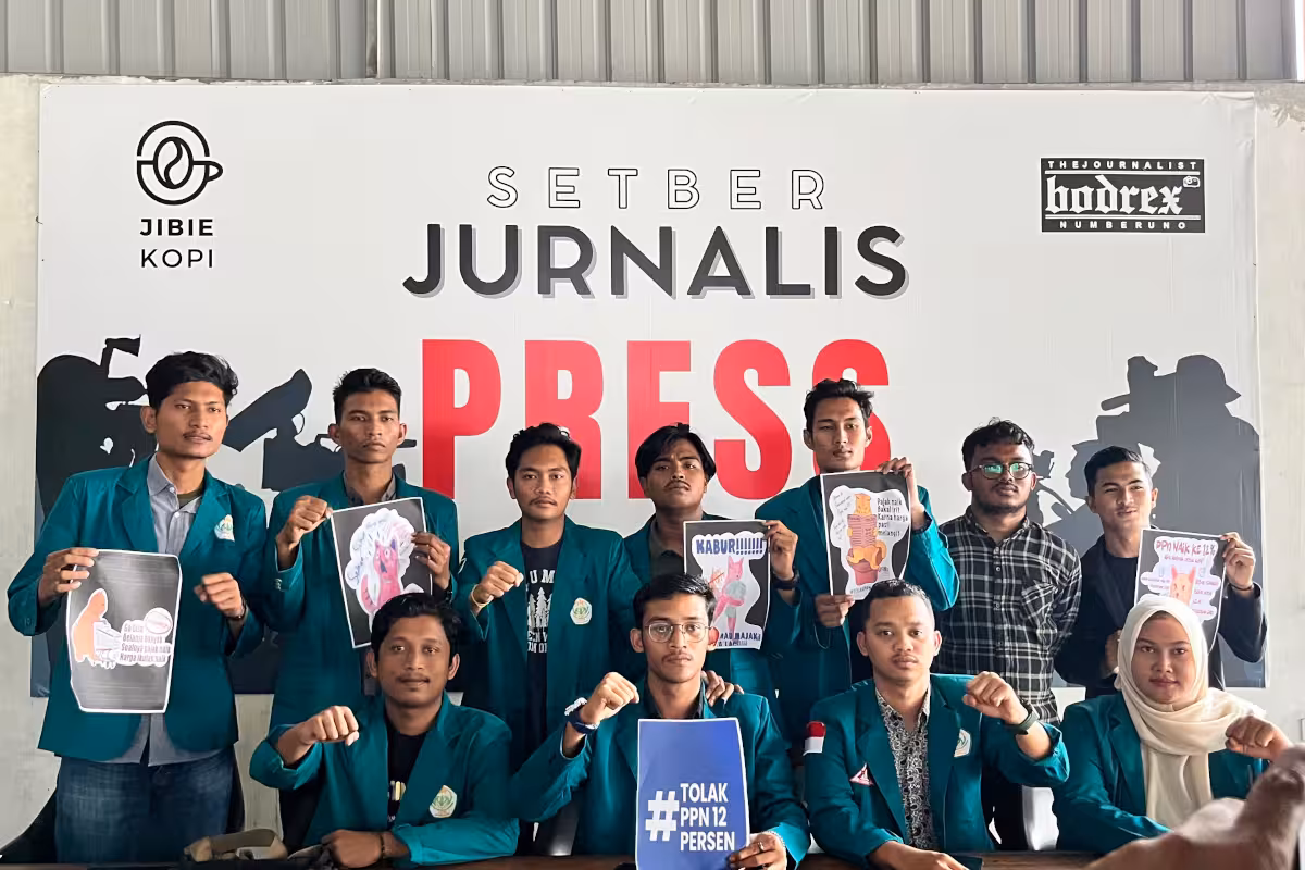 Ormawa IAIN saat temu pers tolak kenaikan PPN 12 Persen