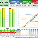 Target dan realisasi APBA 2024 per 31 Des