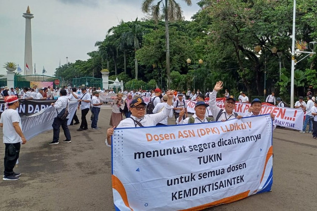 Aksi damai dosen ASN tuntut tukin