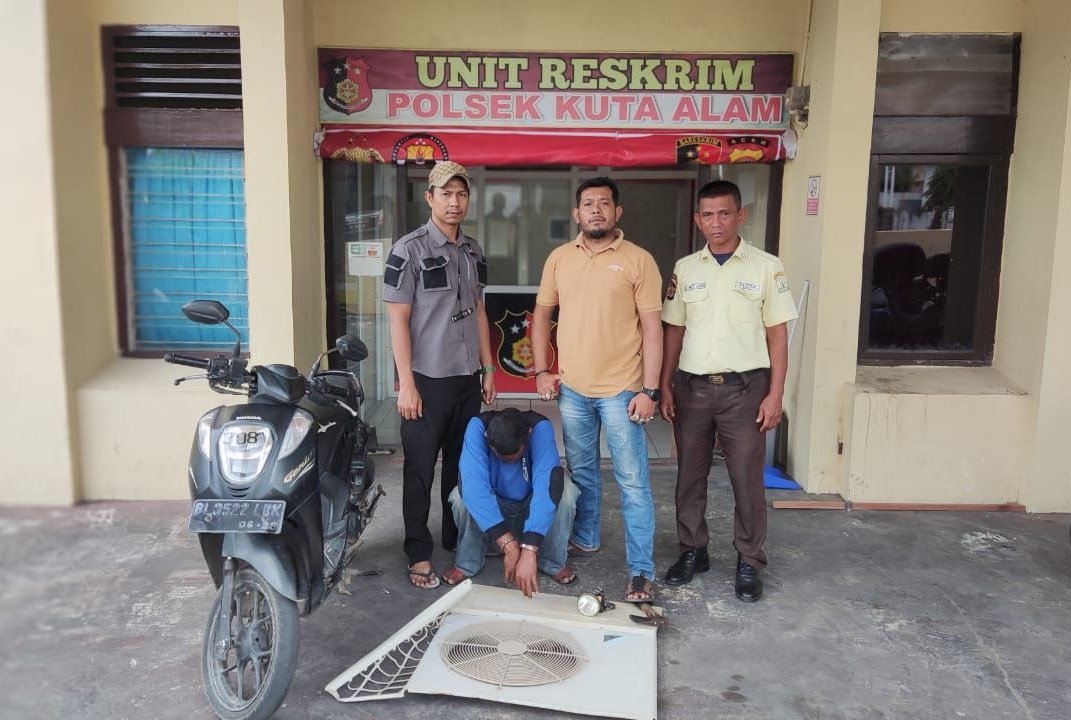 Pencuri kondensor AC RSUDZA diamankan di Polsek Kuta Alam