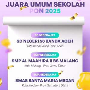 Pengumuman juara PON 2025