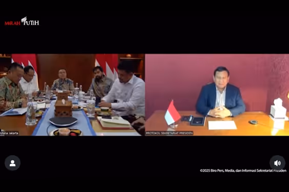 Prabowo memimpin rapat penyelesaian 4 pulau di Singkil
