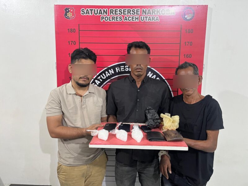 Tiga tersangka pengedar sabu sabu