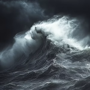 Ilustrasi gelombang tinggi