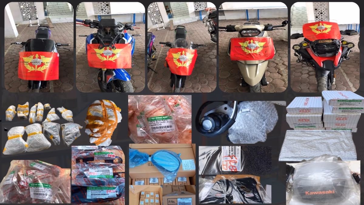 Lima motor mewah dan suku cadang yang ditetapkan sebagai barang dikuasai negara