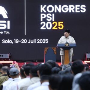 Prabowo di kongres PSI