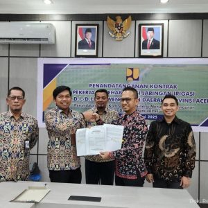 Teken kontrak rehabilitas jaringan irigasi di Aceh
