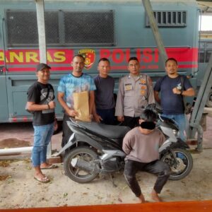 terduga pencuri motor ditangkap