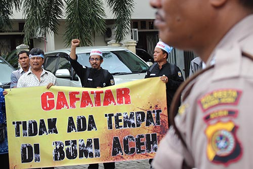 Demo tolak Gafatar di Aceh