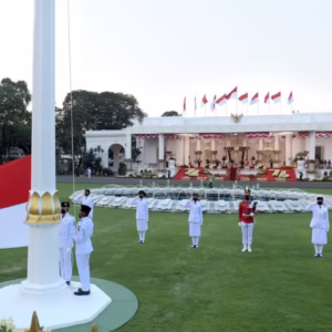 Upcara pengibaran bendera 17 Agustus di Istana Merdeka