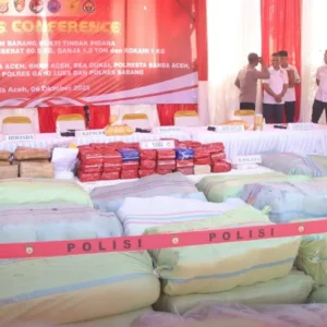 Pemusnahan barang bukti narkotika Polda Aceh1