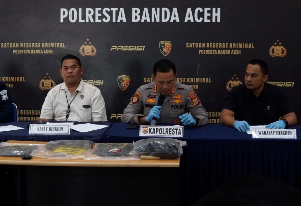 Kapolresta Banda Aceh konpres