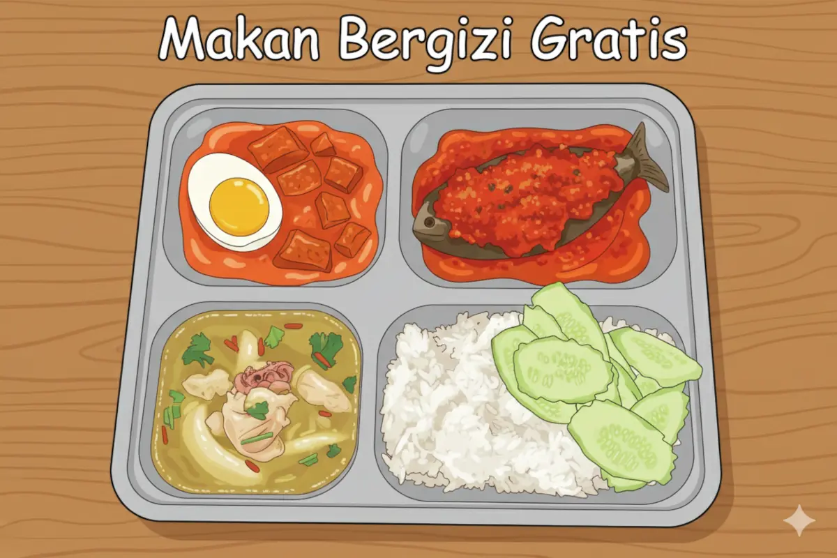 Ilustrasi nampan MBG