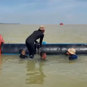 Proses normalisasi Muara Penaga, Aceh Tamiang