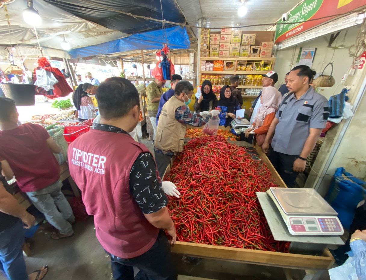 Satgas Pangan Polresta Banda Aceh pantau harga sembako