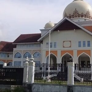 Kantor Bupati Aceh Utara di Landing Lhoksukon, lokasi strategis pemerintahan Kabupaten Aceh Utara.