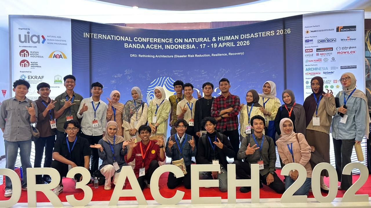 Delegasi Arsitektur Unimal di International Conference on Natural & Human Disasters DR3 Aceh 2026